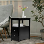 Schmaler MDF-Beistelltisch mit Ladestation