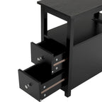 Schmaler MDF-Beistelltisch mit Ladestation