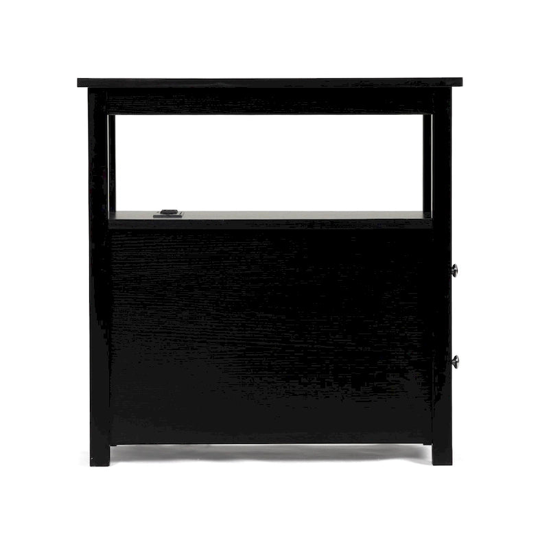 Schmaler MDF-Beistelltisch mit Ladestation