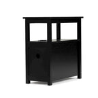 Schmaler MDF-Beistelltisch mit Ladestation