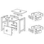Schmaler MDF-Beistelltisch mit Ladestation