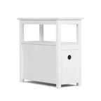 Schmaler MDF-Beistelltisch mit Ladestation