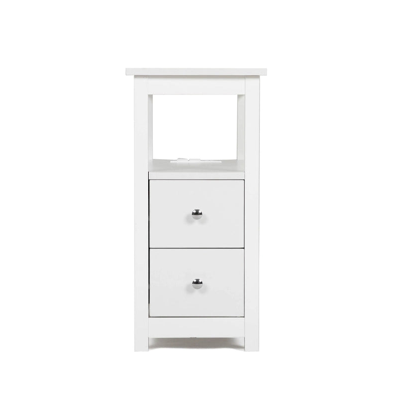 Schmaler MDF-Beistelltisch mit Ladestation