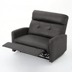 Sillón reclinable eléctrico gris pizarra con respaldo capitoné
