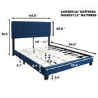 Estructura de cama tapizada tamaño Queen