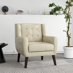 PU Leather Accent Chair Living Room Upholstered Armchair