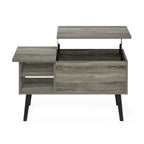 Table basse relevable avec rangement dissimulé et pieds en bois