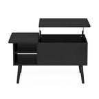 Table basse relevable avec rangement dissimulé et pieds en bois
