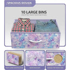 Cassettiera in tessuto a 10 cassetti - tie-dye viola