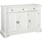 Weißes Sideboard mit Schubladen und verstellbaren Einlegeböden