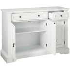 Weißes Sideboard mit Schubladen und verstellbaren Einlegeböden