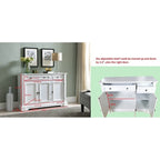 Weißes Sideboard mit Schubladen und verstellbaren Einlegeböden