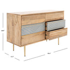SAFAVIEH Couture Hindrike Cement 6-Drawer Dresser