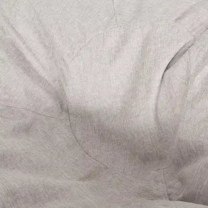 Poltrona a sacco bicolore in tessuto ed ecopelle