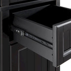 Alto mobiletto contenitore in lino con cassetto