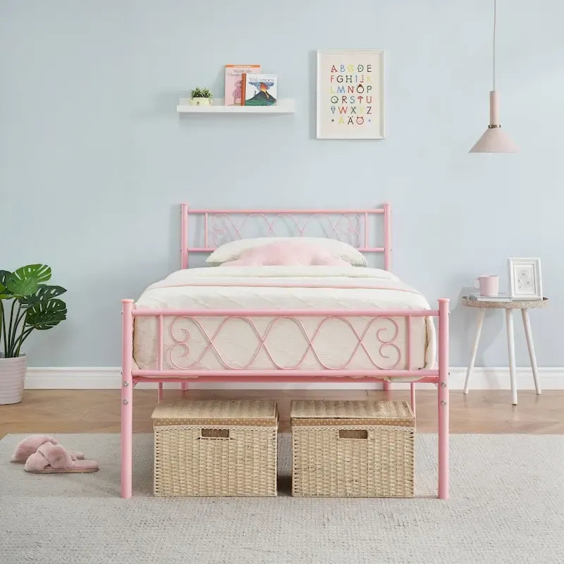 Estructura de cama de plataforma de metal