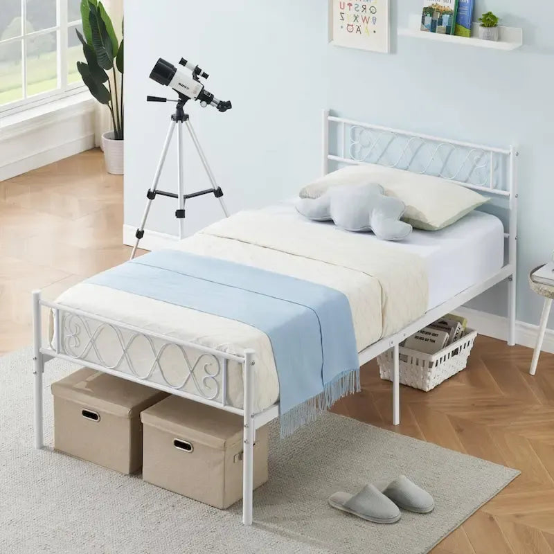 Estructura de cama de plataforma de metal