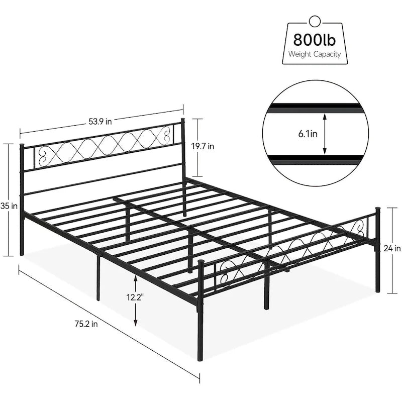 Struttura letto in metallo