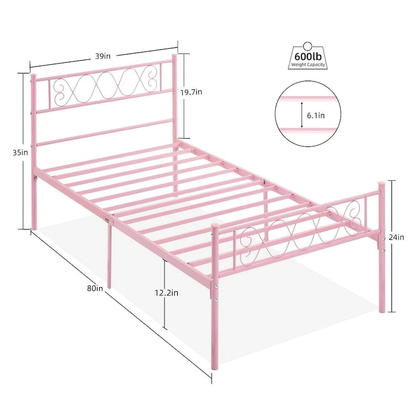 Struttura letto in metallo