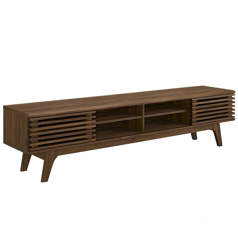 Mueble para TV de 70 pulgadas con puertas corredizas de listones
