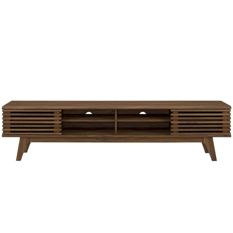 Mueble para TV de 70 pulgadas con puertas corredizas de listones