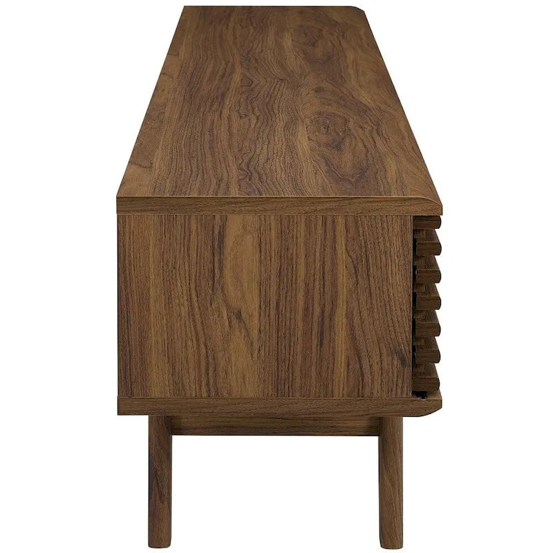 Mueble para TV de 70 pulgadas con puertas corredizas de listones
