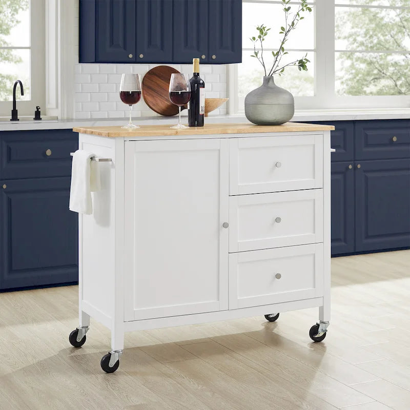 Crosley Soren Wood Top Kitchen Island/Cart - 18d x 42.13w x 37.5h