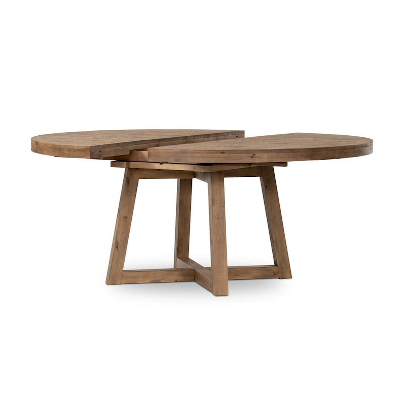 Mesa de comedor con acabado de madera texturizada