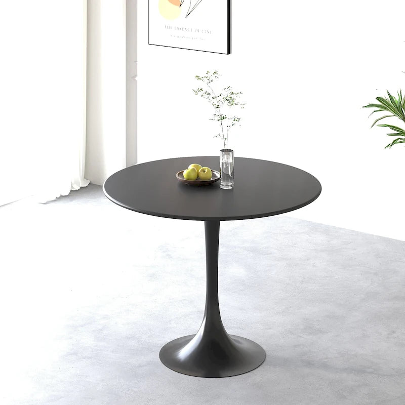 Mesa de comedor redonda de 31.5 pulgadas con base de pedestal