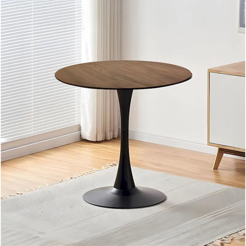 Mesa de comedor redonda de 31.5 pulgadas con base de pedestal