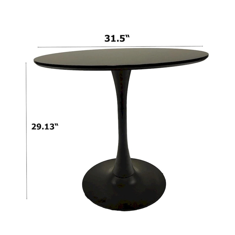 Mesa de comedor redonda de 31.5 pulgadas con base de pedestal