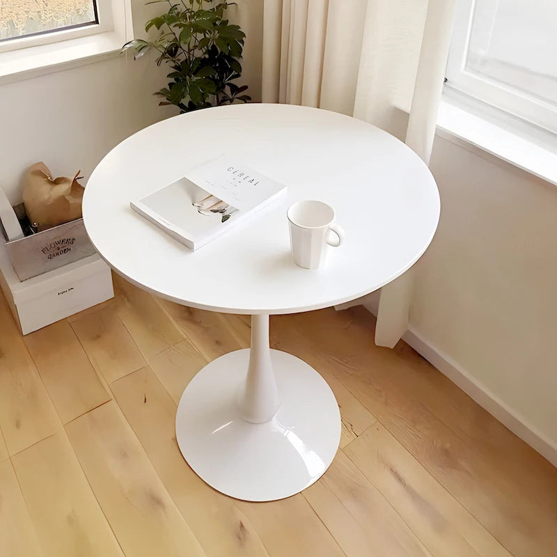 Mesa de comedor redonda de 31.5 pulgadas con base de pedestal