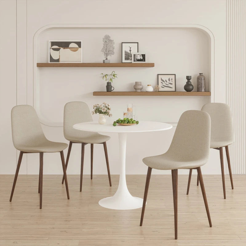 Mesa de comedor redonda de 31.5 pulgadas con base de pedestal