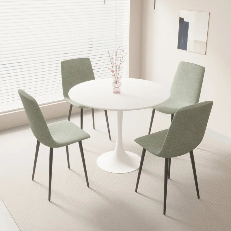 Mesa de comedor redonda de 31.5 pulgadas con base de pedestal