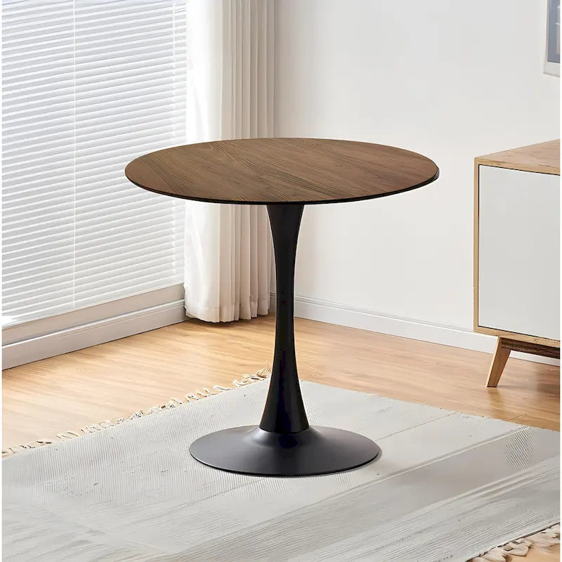 Mesa de comedor redonda de 31.5 pulgadas con base de pedestal