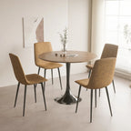Mesa de comedor redonda de 31.5 pulgadas con base de pedestal