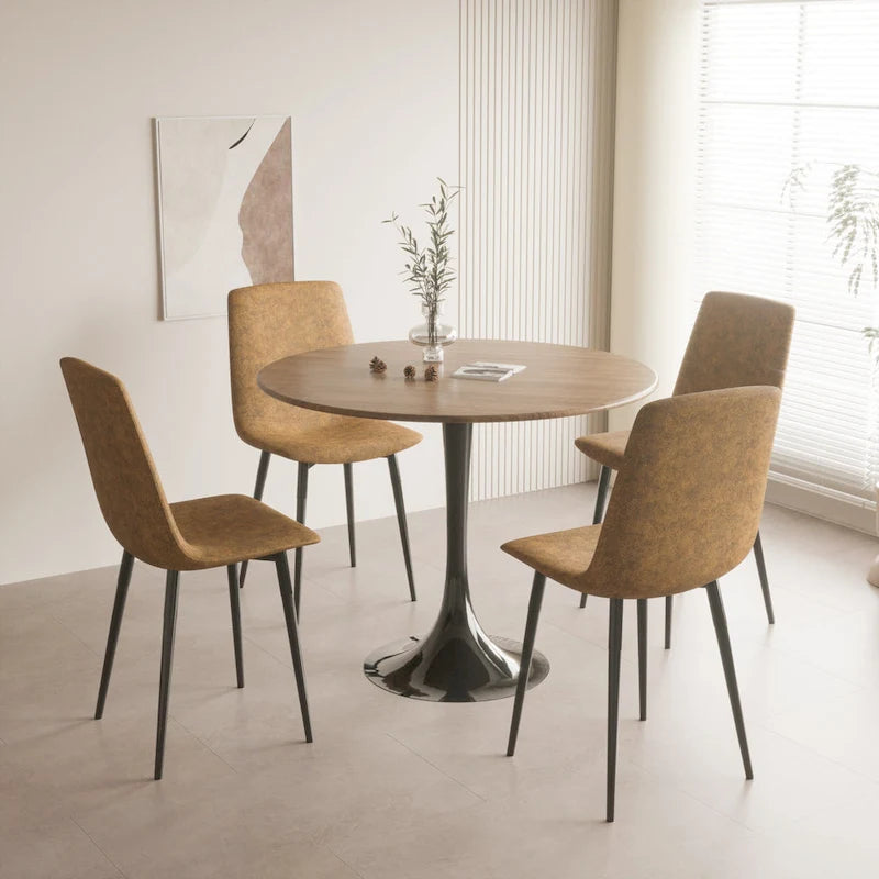 Mesa de comedor redonda de 31.5 pulgadas con base de pedestal