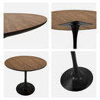 Mesa de comedor redonda de 31.5 pulgadas con base de pedestal