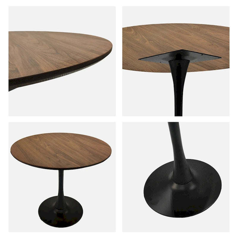 Mesa de comedor redonda de 31.5 pulgadas con base de pedestal