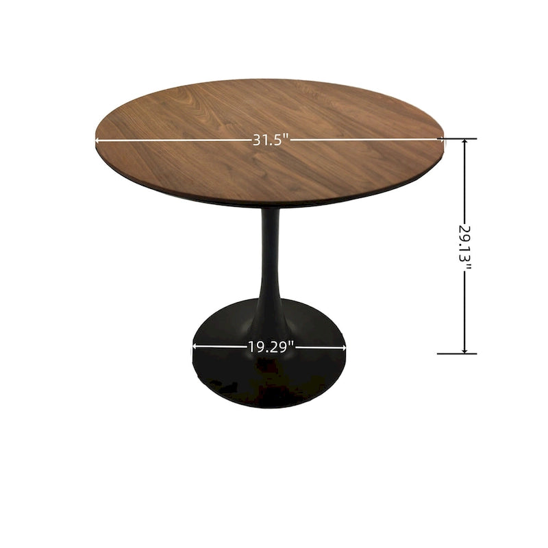Mesa de comedor redonda de 31.5 pulgadas con base de pedestal