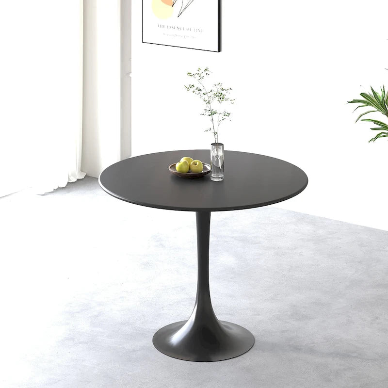 Mesa de comedor redonda de 31.5 pulgadas con base de pedestal