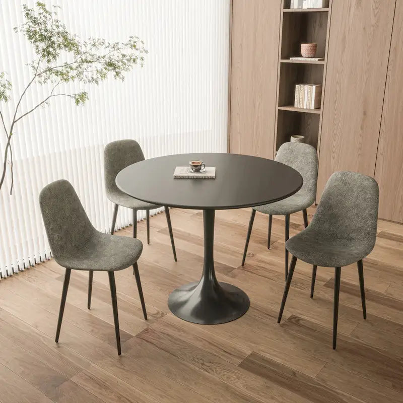 Mesa de comedor redonda de 31.5 pulgadas con base de pedestal