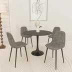 Mesa de comedor redonda de 31.5 pulgadas con base de pedestal