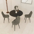 Mesa de comedor redonda de 31.5 pulgadas con base de pedestal