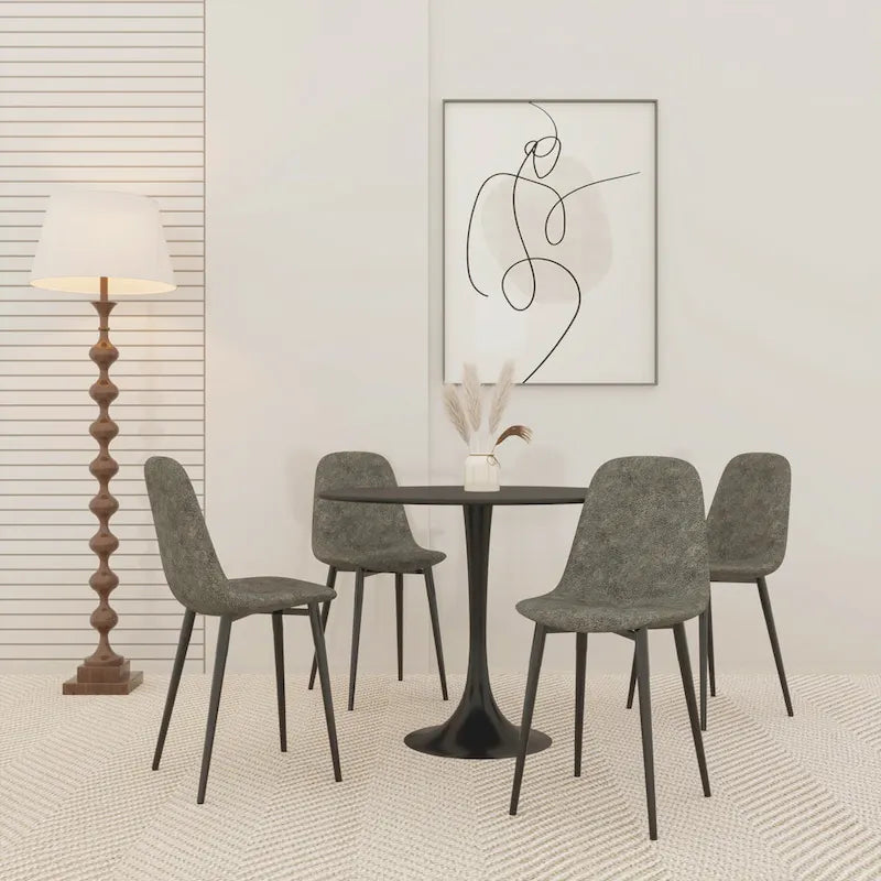 Mesa de comedor redonda de 31.5 pulgadas con base de pedestal