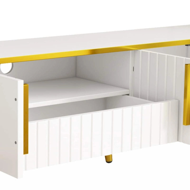 TV-Schrank mit Schränken, Schublade und offener Ablage