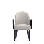 Fauteuil de salle à manger rembourré en similicuir et velours