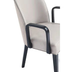 Fauteuil de salle à manger rembourré en similicuir et velours
