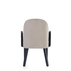 Fauteuil de salle à manger rembourré en similicuir et velours