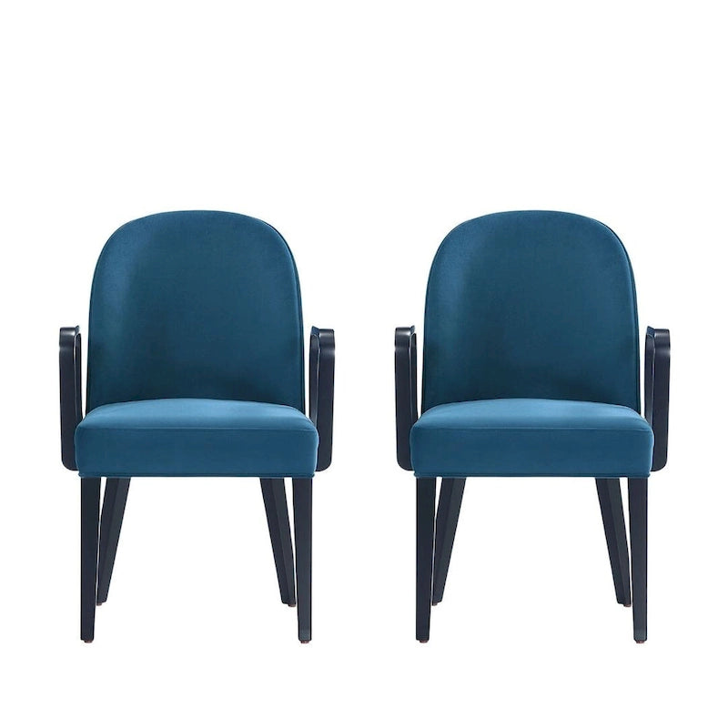 Fauteuil de salle à manger rembourré en similicuir et velours